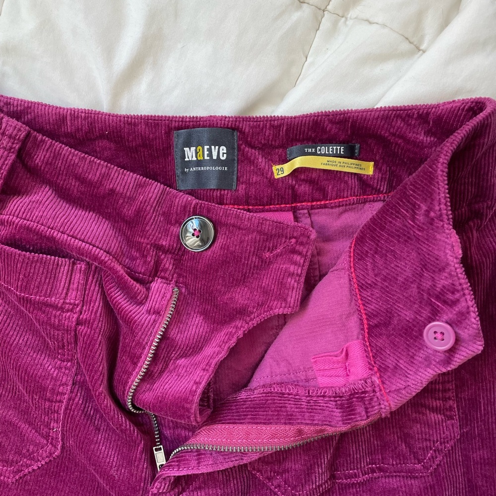 Anthropologie wide leg corduroy pants